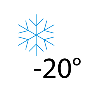 Funzionamento garantito fino a -20°C Funzionamento garantito fino a -20°C